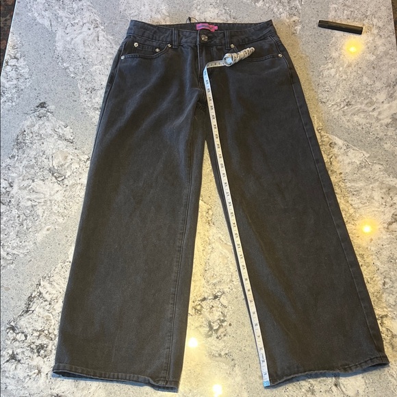 NWOT Edikted Black Wide Leg Jeans - Picture 1 of 4
